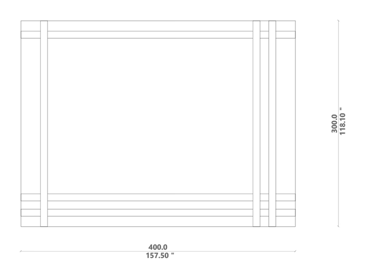 Flat Rug by Talenti, size drawing: 3 × 4