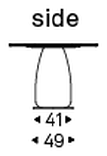 Botero Keramik Dining Table by Cattelan Italia, size drawing 2