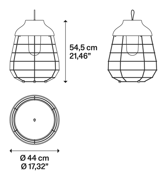 Stitch by Lodes, size drawing: Stitch Medium Table - Floor