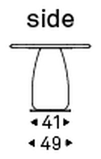 Botero Wood Dining Table by Cattelan Italia, size drawing 2