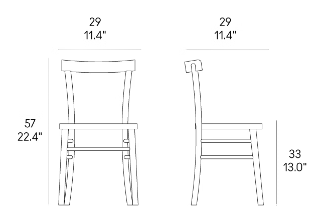 Cherish Kids Chair by Casamania, size drawing