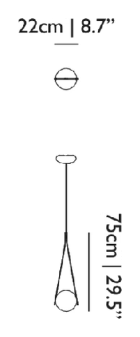 NomNom Pendant Light by Moooi, size drawing