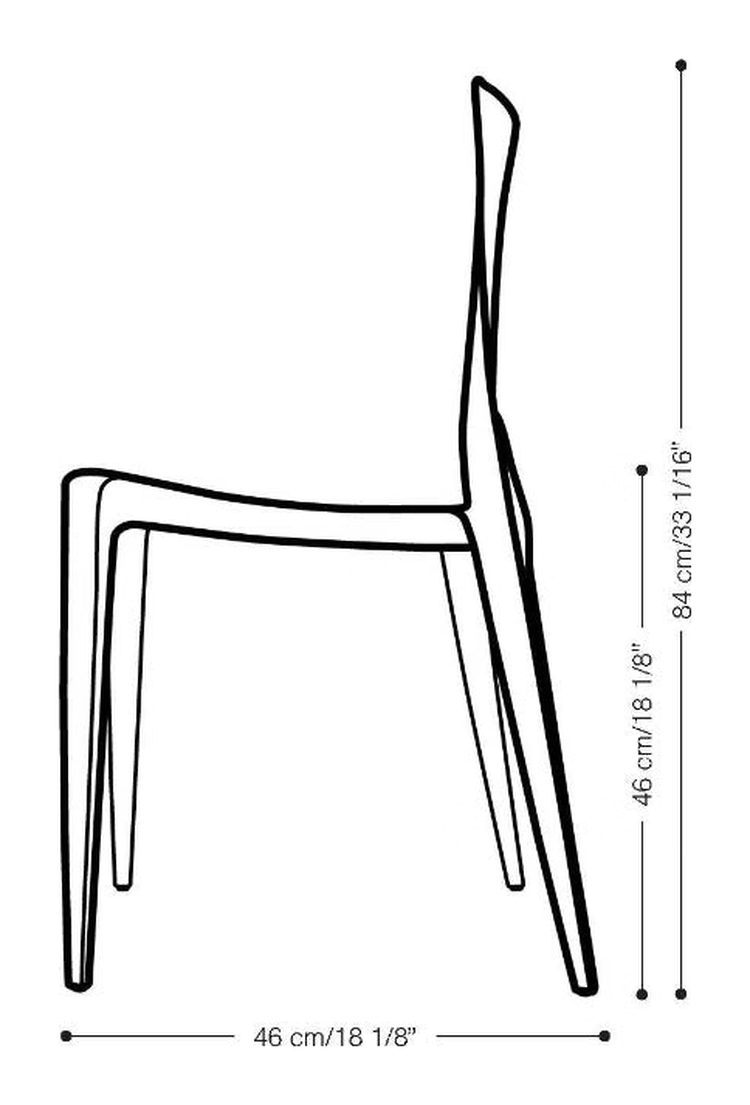 The Bellini Chair, Set of 2 by Heller, size drawing 2