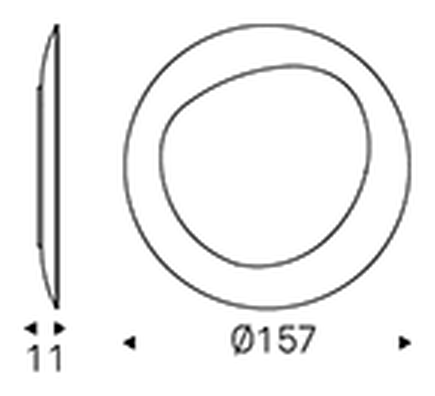 Cosmos Wall Mirror by Cattelan Italia, size drawing 2