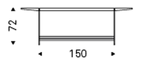 Trevi Console Table by Cattelan Italia, size drawing 5