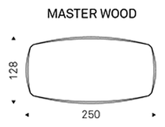 Lancer Wood Dining Table by Cattelan Italia, size drawing 5