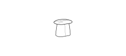 Puppet Nightstand by Ditre Italia, size drawing