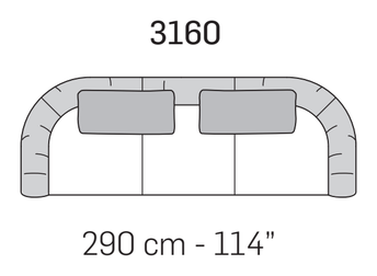 Crumble Sofa by Nicoline, size drawing 2
