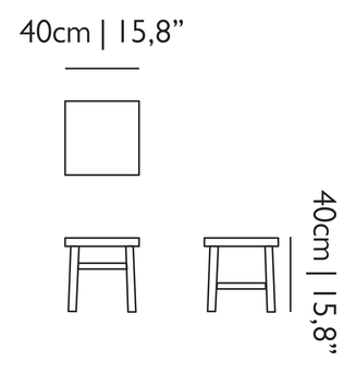 Common Comrades Side Table by Moooi, size drawing: Farmer