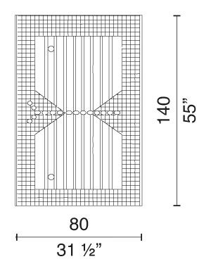 A-Punti Rug Collection by Cappellini, size drawing: CFC3