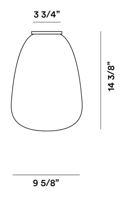 Rituals 1 Ceiling Lamp by Foscarini, size drawing