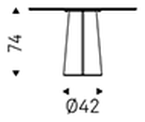 Cuba Keramik Bistrot Table by Cattelan Italia, size drawing 1