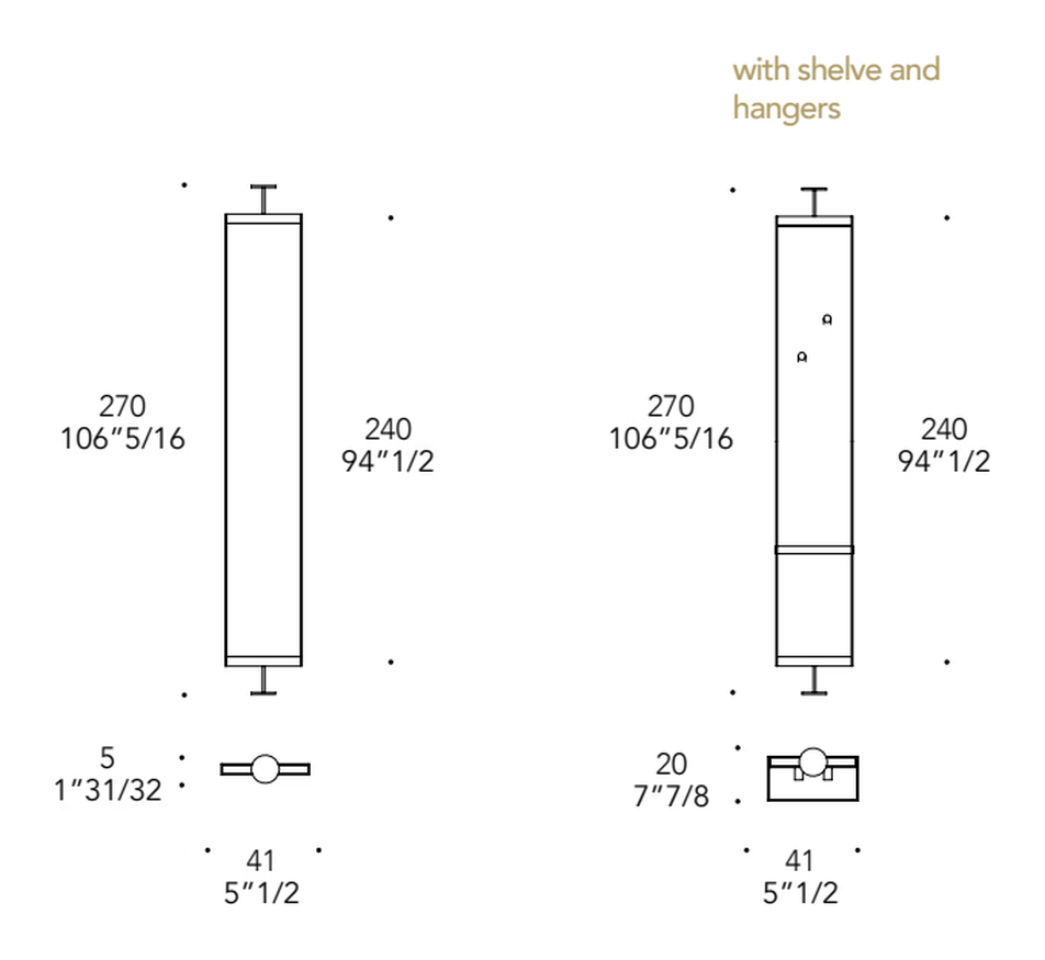 Oh Separé Room Divider by Reflex, size drawing