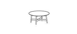 Aany Coffee Table by Ditre Italia, size drawing: Small table rounded diam.85cm