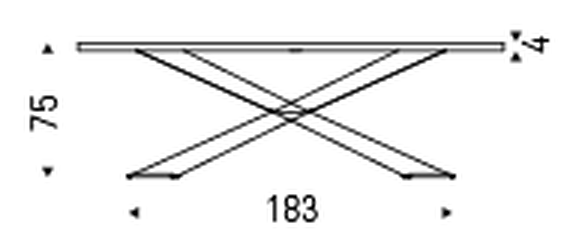 Spyder Wood Dining Table by Cattelan Italia, size drawing 3