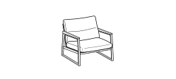 Daytona Armchair by Ditre Italia, size drawing: Armchair