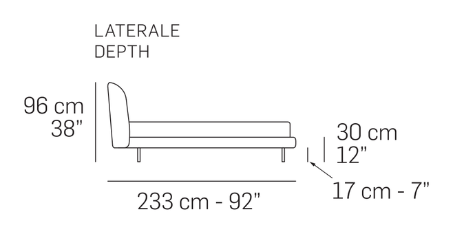 Rubicon Bed by Nicoline, size drawing 6