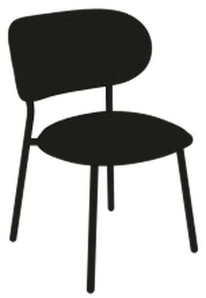 Sienna Chair by Bontempi, size drawing