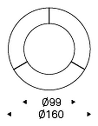 Botero Ker-Wood Round Dining Table by Cattelan Italia, size drawing 3