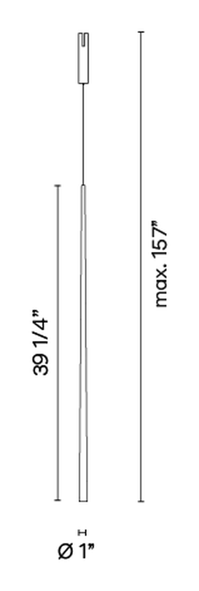 Bind Track Lighting System by Vibia, size drawing: Models 6570, 6571