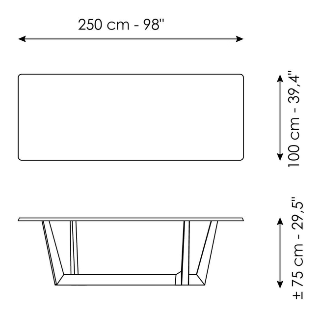 Art Extendable Table by Bonaldo, size drawing 5