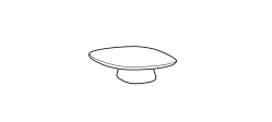 Stone-in Coffee Table by Ditre Italia, size drawing: Indoor high coffee table 99 x 90 cm