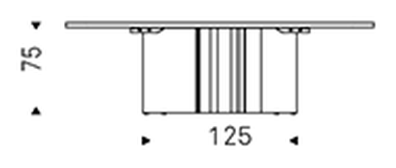 Papel Wood Dining Table by Cattelan Italia, size drawing 1