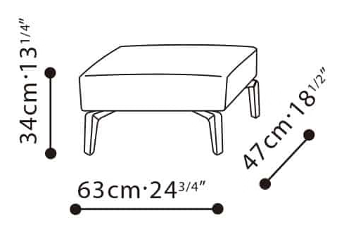 Venus Chair by Camerich, size drawing: C02A1702
