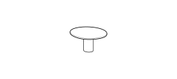 Arcade Coffee Table by Ditre Italia, size drawing: Round coffee table diam.76 high lacquered base and wooden top
