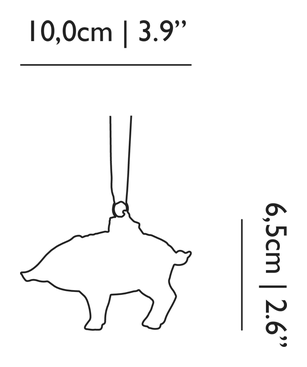 Extinct Animals Ornaments by Moooi, size drawing: Armoured Boar