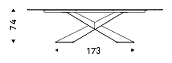 Tyron Keramik Dining Table by Cattelan Italia, size drawing 7