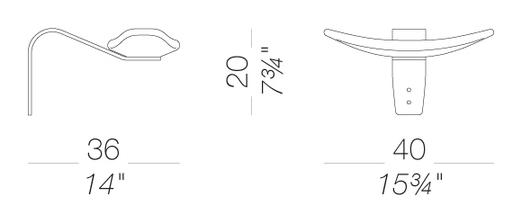 Ryo S174 Stool by LaPalma, size drawing