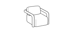 Hairpin Armchair by Ditre Italia, size drawing