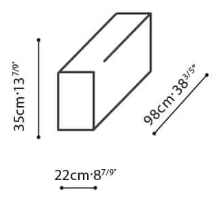 Lola Sofa Bed by Camerich, size drawing: B12F0803