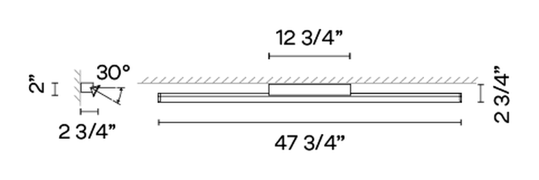 Spa Lighting Collection by Vibia, size drawing: Model 5987