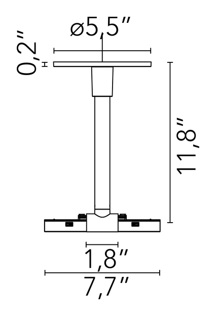 Infra-Structure Lighting System by Flos, size drawing 6