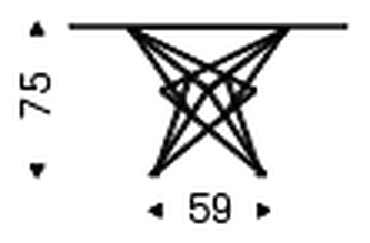 Gordon Keramik Dining Table by Cattelan Italia, size drawing 1