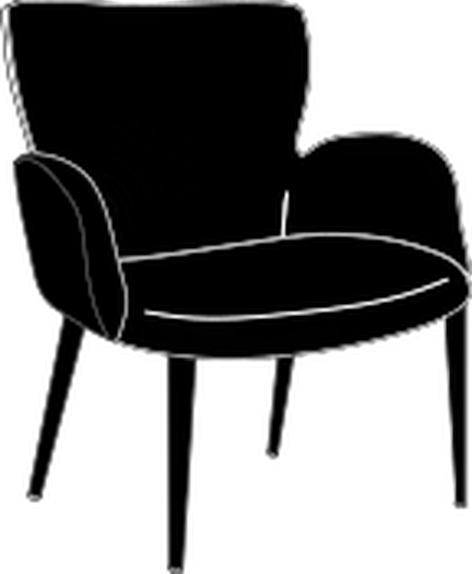 Ariel Armchair by Bontempi, size drawing: ARI000101