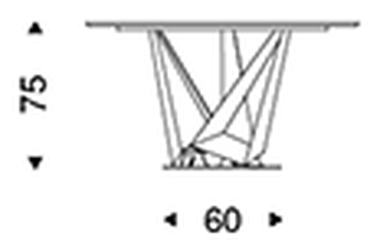 Skorpio Marble Round Dining Table by Cattelan Italia, size drawing 1