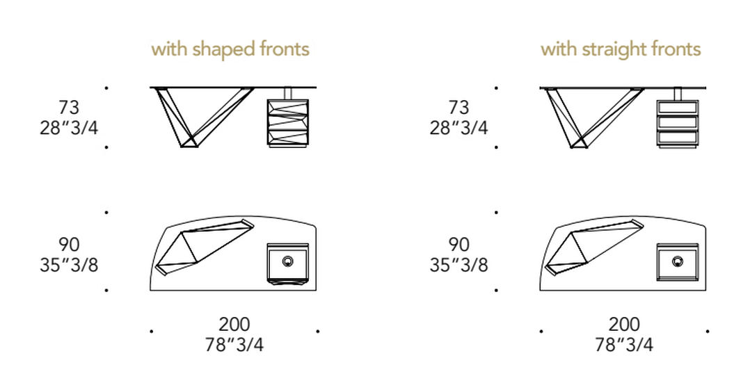 Prisma Steel Scrivania Desk by Reflex, size drawing 1