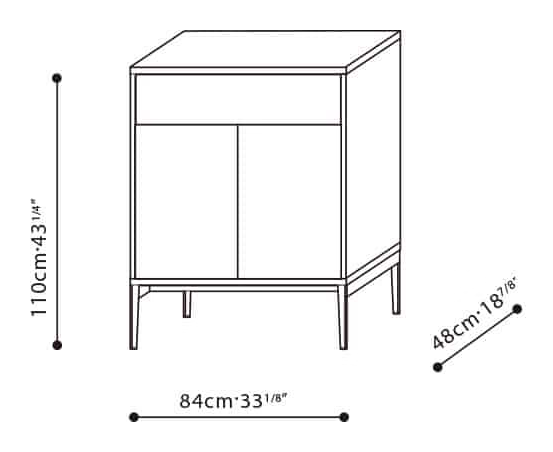 Pixel Cabinet by Camerich, size drawing: C0400217