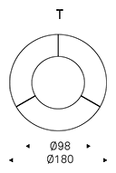 Atrium Ker-Wood Round Dining Table by Cattelan Italia, size drawing 5