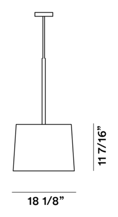 Twiggy Pendant Lamp by Foscarini, size drawing