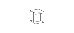Avalon Coffee Table by Ditre Italia, size drawing: Side table