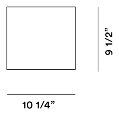 Double Wall Lamp by Foscarini, size drawing