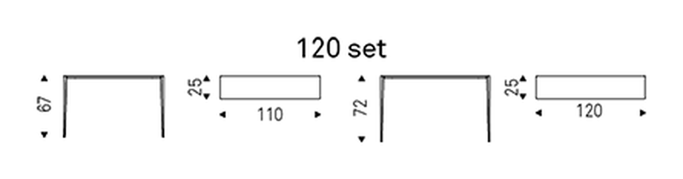 Etoile Console Table by Cattelan Italia, size drawing 2