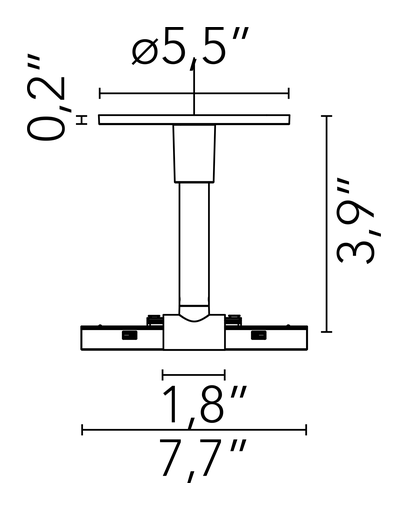 Infra-Structure Lighting System by Flos, size drawing 5