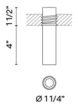 Bind Solo Ceiling Lamp by Vibia, size drawing: Models 6630, 6634