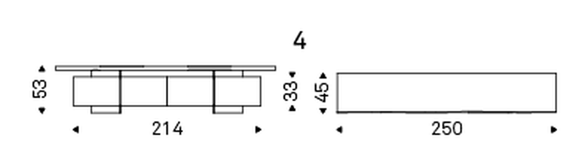 Seneca TV Cabinet by Cattelan Italia, size drawing 2