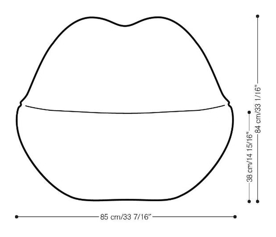 Kiss Lounge Chair by Heller, size drawing 1
